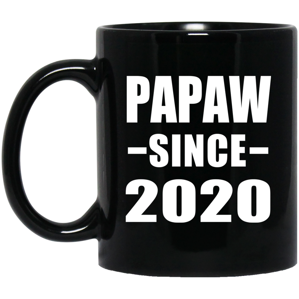 Papaw Since 2020 - 11oz Coffee Mug Black