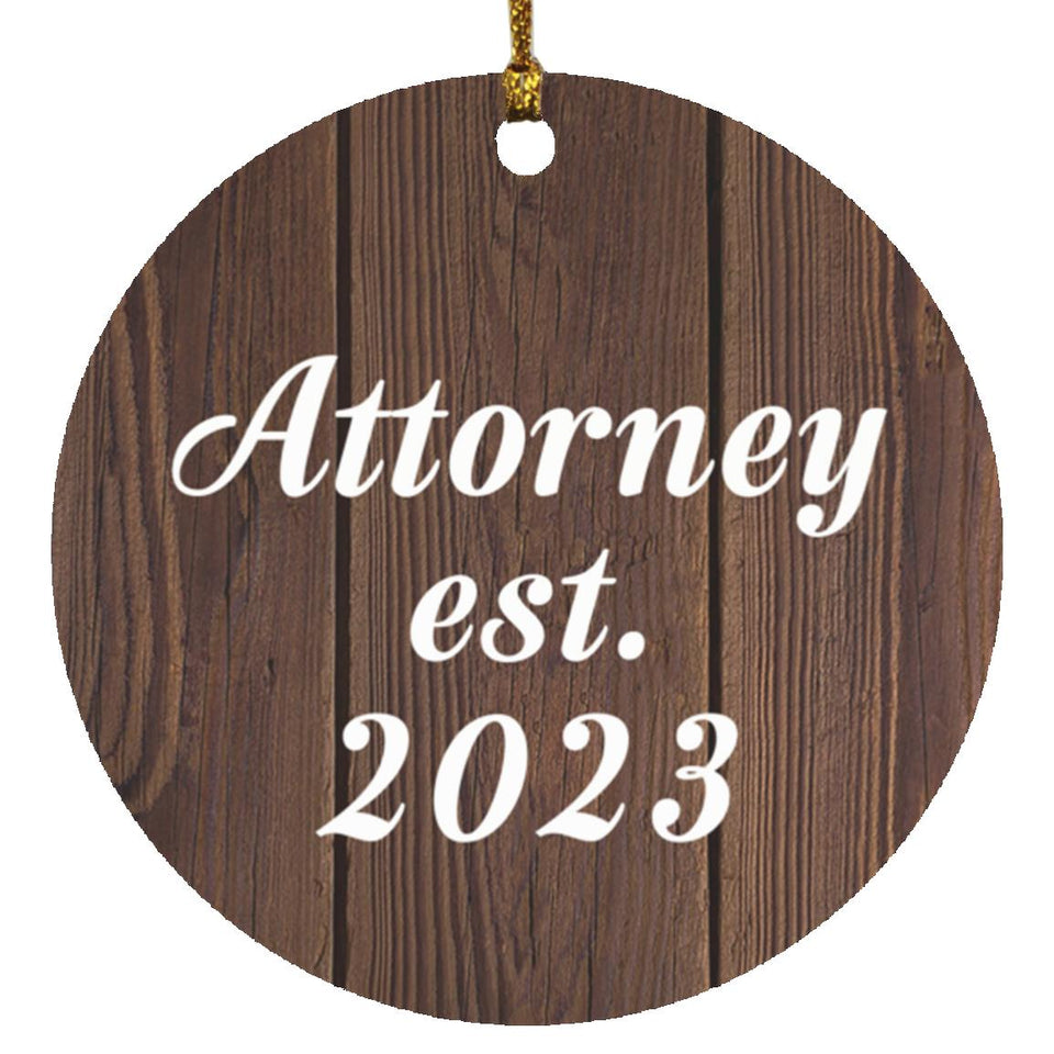 Attorney Established Est. 2023 - Circle Ornament D
