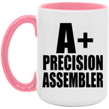 A+ Precision Assembler - 15oz Accent Mug Pink