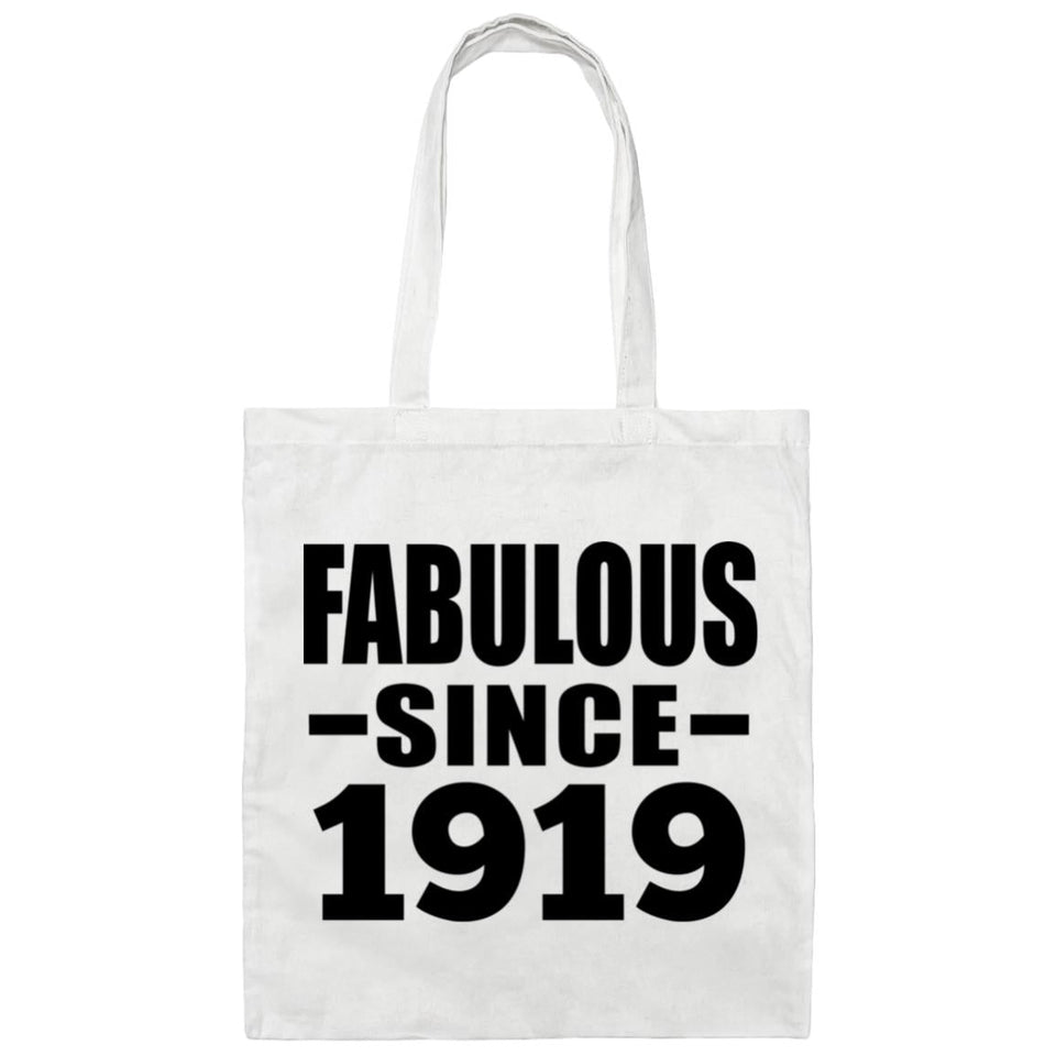 105th Birthday Fabulous Since 1919 - Tote Bag White