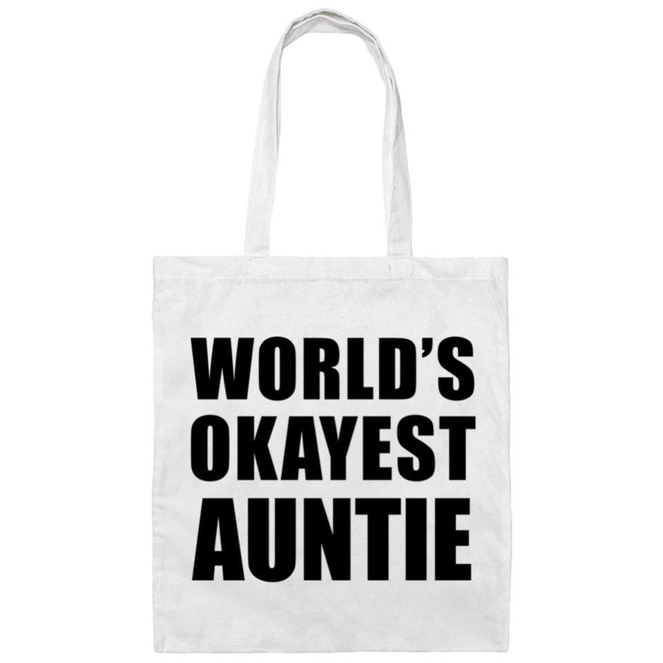 World's Okayest Auntie - Tote Bag White