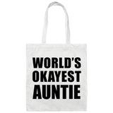 World's Okayest Auntie - Tote Bag White