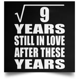 3rd Anniversary Square Root of 9 Years Still In Love - Poster Square