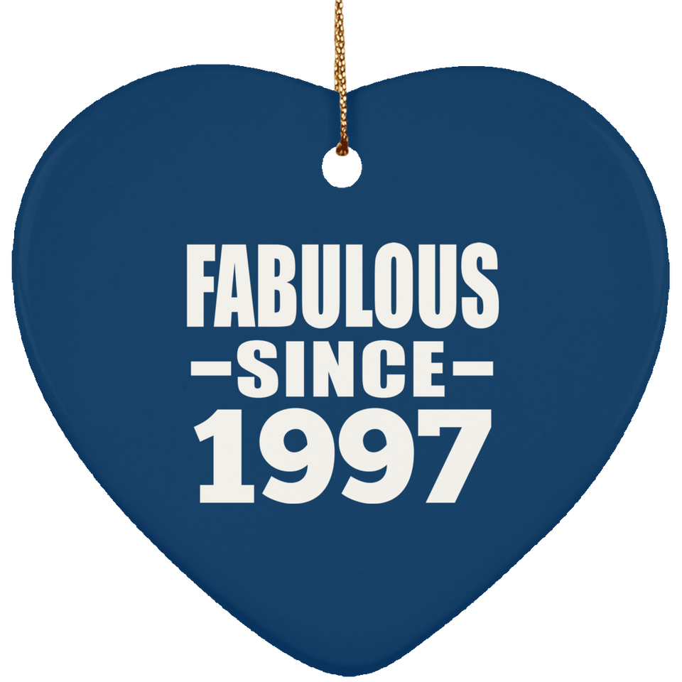 27th Birthday Fabulous Since 1997 - Heart Ornament