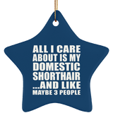 All I Care About Is My Domestic Shorthair - Star Ornament