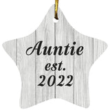 Auntie Established Est. 2022 - Star Ornament F
