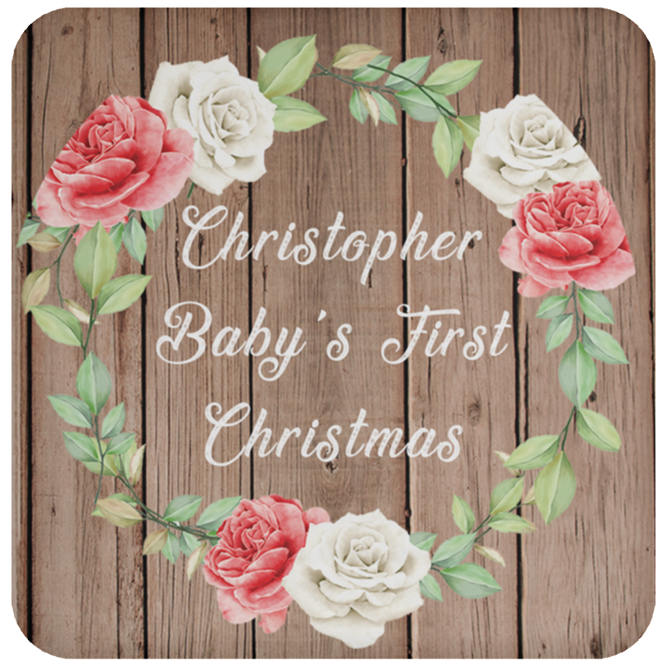 Christopher Baby's First Christmas - Drink Coaster B