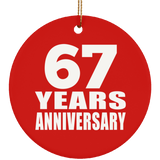 67th Anniversary 67 Years Anniversary - Circle Ornament