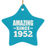 72nd Birthday Amazing Since 1952 - Star Ornament