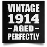 110th Birthday Vintage 1914 Aged Perfectly - Poster Square