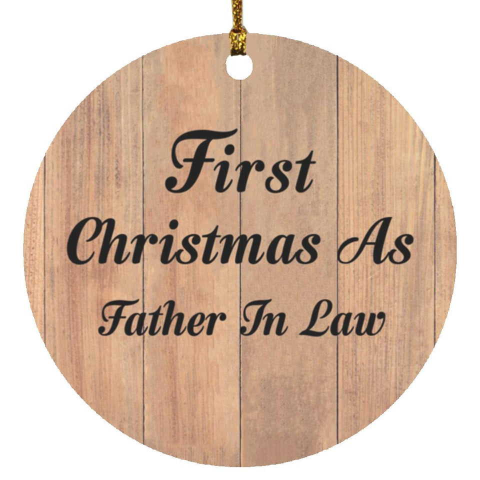 First Christmas As Father In Law - Circle Ornament C