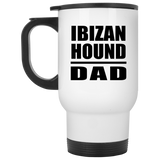 Ibizan Hound Dad - White Travel Mug
