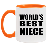 World's Best Niece - 11oz Accent Mug Orange