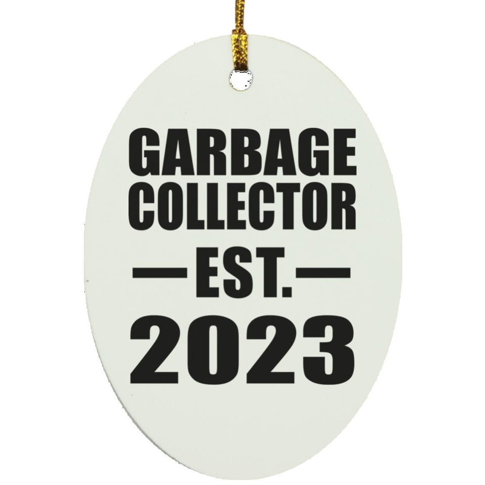 Garbage Collector Established EST. 2023 - Oval Ornament