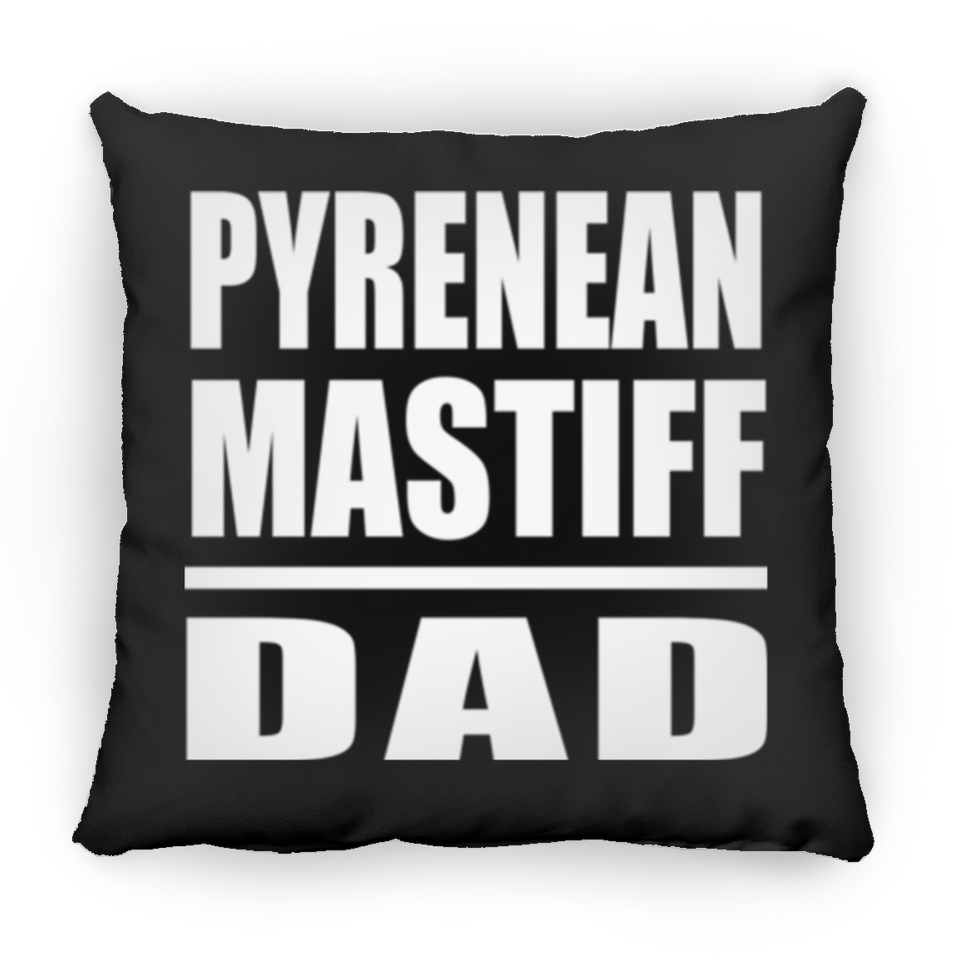 Pyrenean Mastiff Dad - Throw Pillow Black