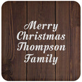 Merry Christmas Thompson Family - Drink Coaster D
