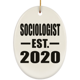 Sociologist Established EST. 2020 - Oval Ornament