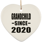 Grandchild Since 2020 - Heart Ornament