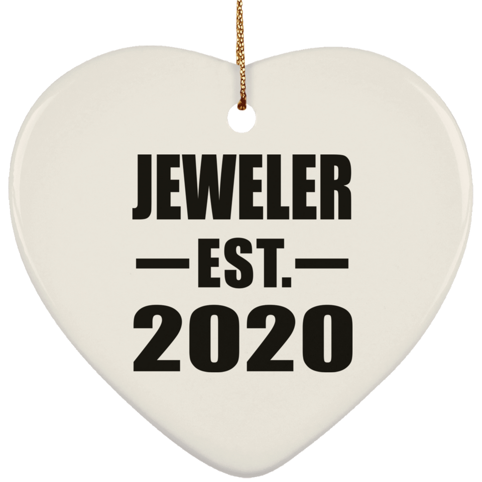 Jeweler Established EST. 2020 - Heart Ornament
