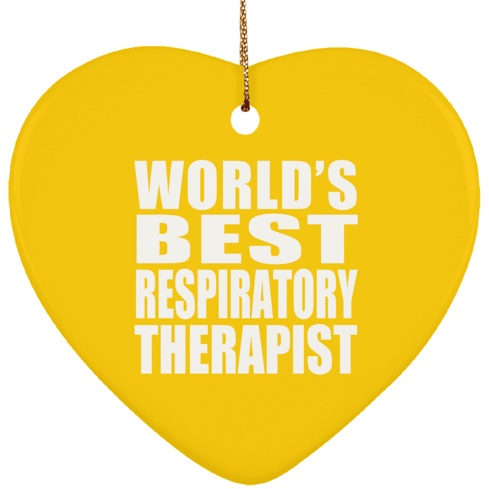 World's Best Respiratory Therapist - Heart Ornament
