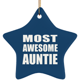 Most Awesome Auntie - Star Ornament