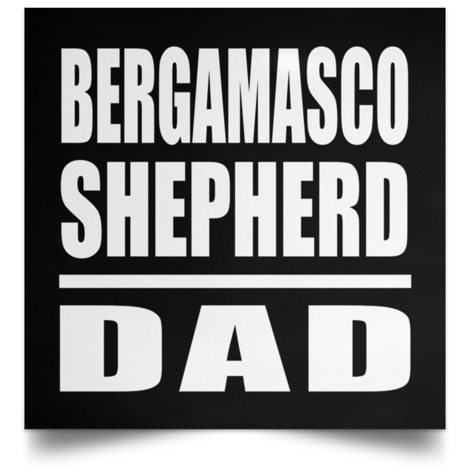 Bergamasco Shepherd Dad - Poster Square