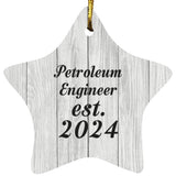 Petroleum Engineer Established Est. 2024 - Star Ornament F
