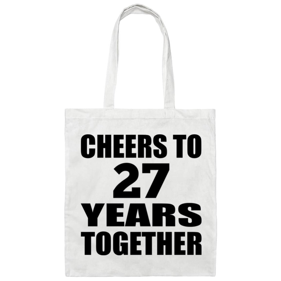 27th Anniversary Cheers To 27 Years Together - Tote Bag White