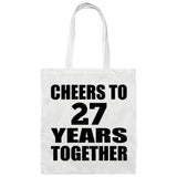 27th Anniversary Cheers To 27 Years Together - Tote Bag White