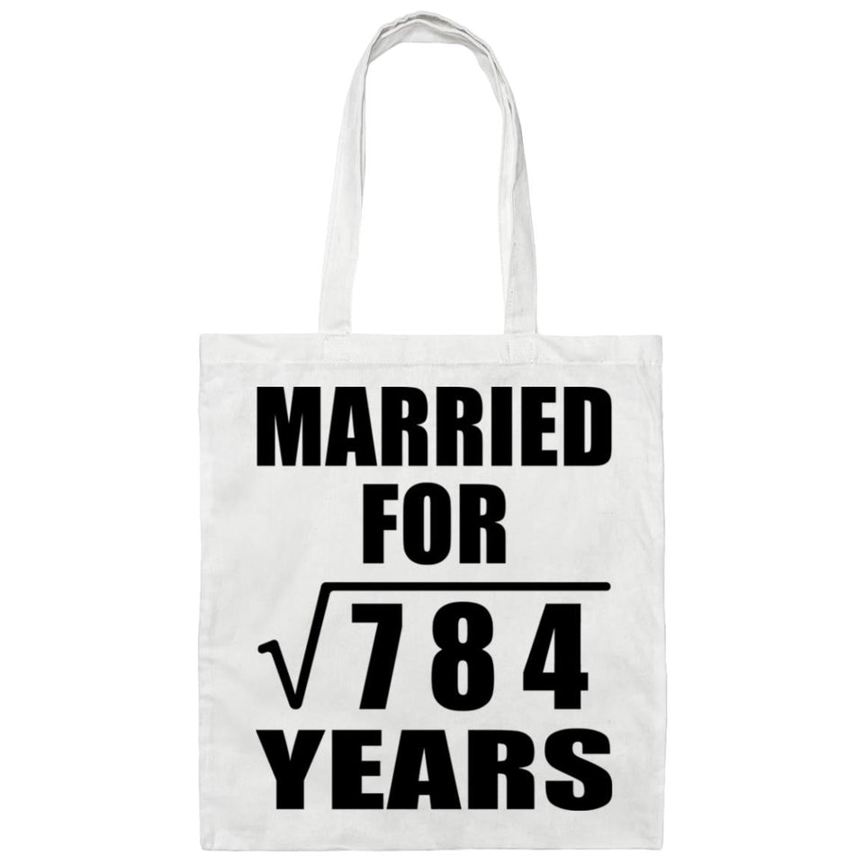 28th Anniversary Married For Square Root of 784 Years - Tote Bag White