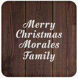 Merry Christmas Morales Family - Drink Coaster D