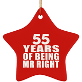 55th Anniversary 55 Years Of Being Mr Right - Star Ornament