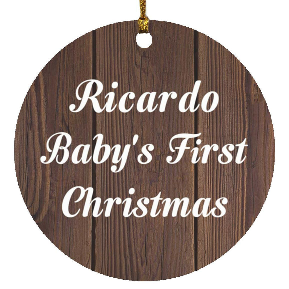 Ricardo Baby's First Christmas - Circle Ornament D