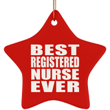 Best Registered Nurse Ever - Star Ornament