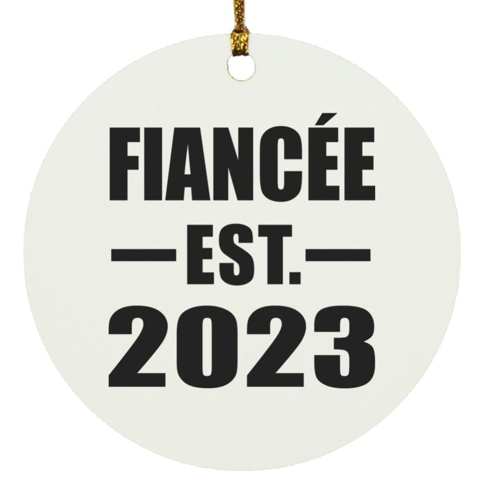 Fiancee Established EST. 2023 - Circle Ornament