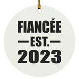 Fiancee Established EST. 2023 - Circle Ornament