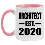 Architect Established EST. 2020 - 11oz Accent Mug Pink