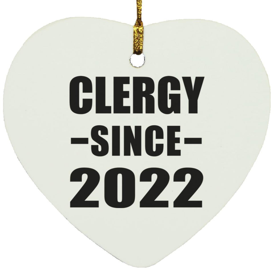 Clergy Since 2022 - Heart Ornament