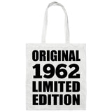 62nd Birthday Original 1962 Limited Edition - Tote Bag White