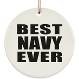 Best Navy Ever - Circle Ornament