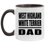 West Highland White Terrier Dad - 11oz Accent Mug Black