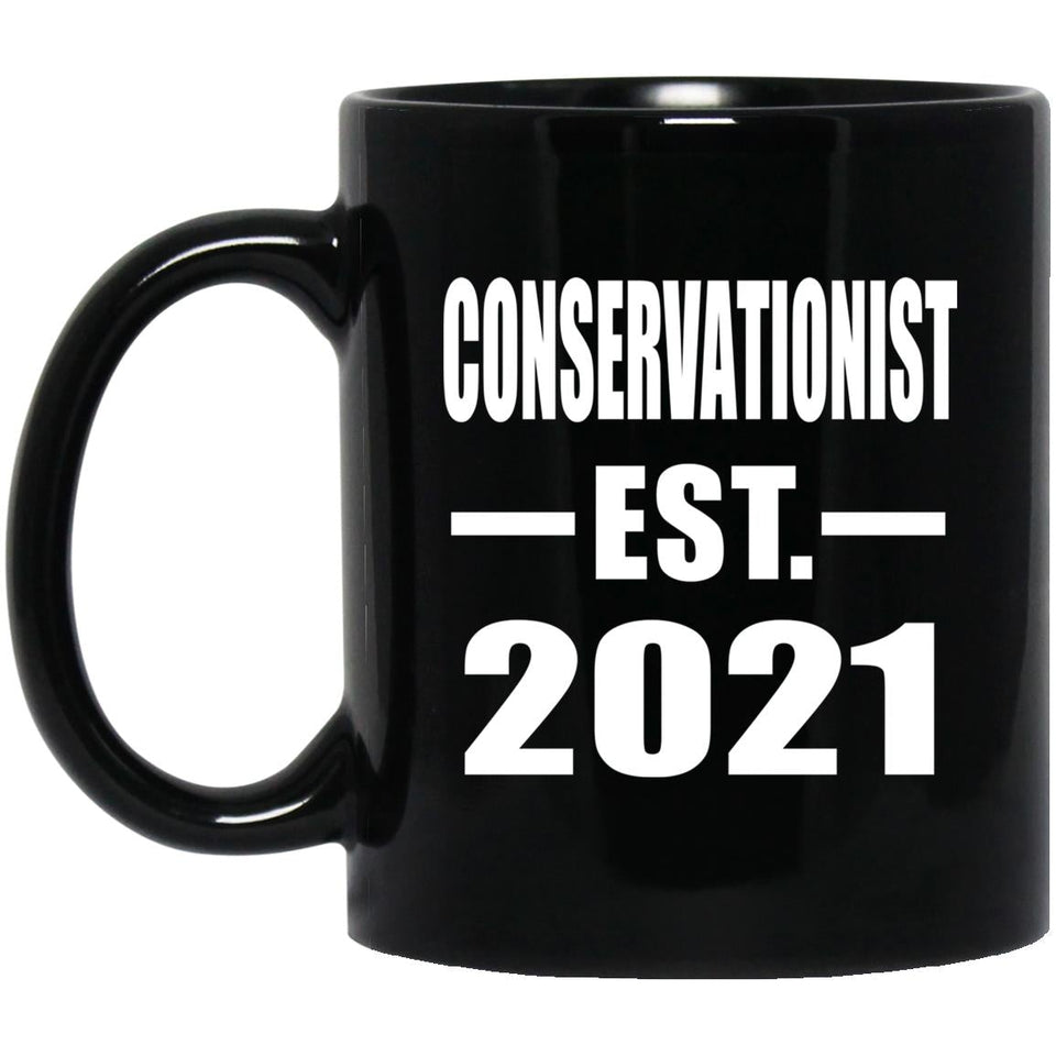 Conservationist Established EST. 2021 - 11oz Coffee Mug Black