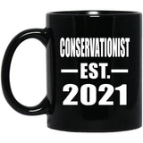 Conservationist Established EST. 2021 - 11oz Coffee Mug Black