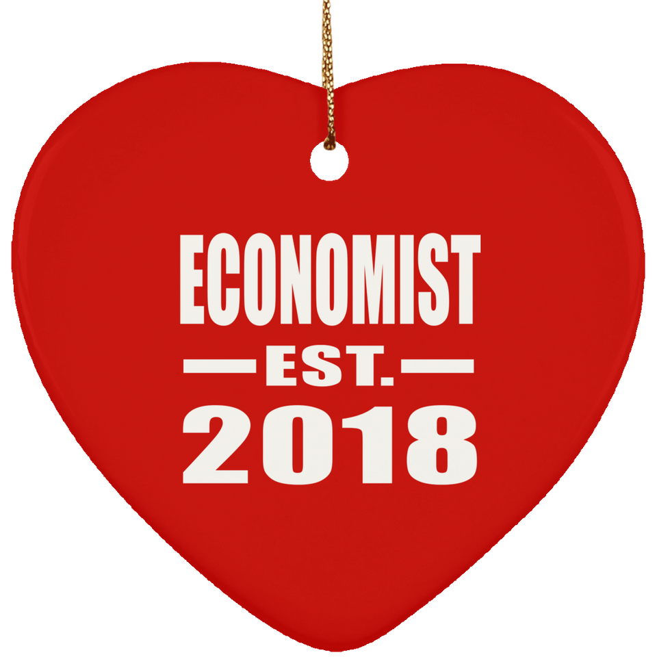 Economist Established EST. 2018 - Heart Ornament