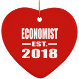 Economist Established EST. 2018 - Heart Ornament