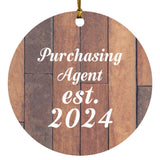 Purchasing Agent Established Est. 2024 - Circle Ornament E