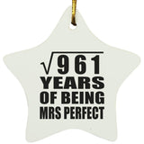 31st Anniversary Square Root of 961 Years of Mrs Perfect - Star Ornament