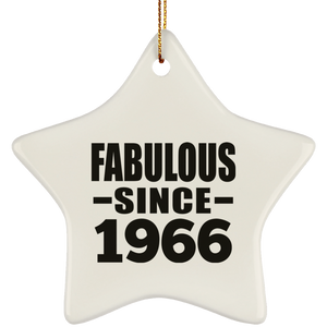 58th Birthday Fabulous Since 1966 - Star Ornament