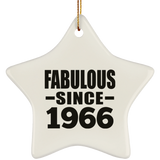 58th Birthday Fabulous Since 1966 - Star Ornament