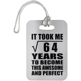 8th Birthday Took Square Root of 64 Years To Awesome - Luggage Bag Tag